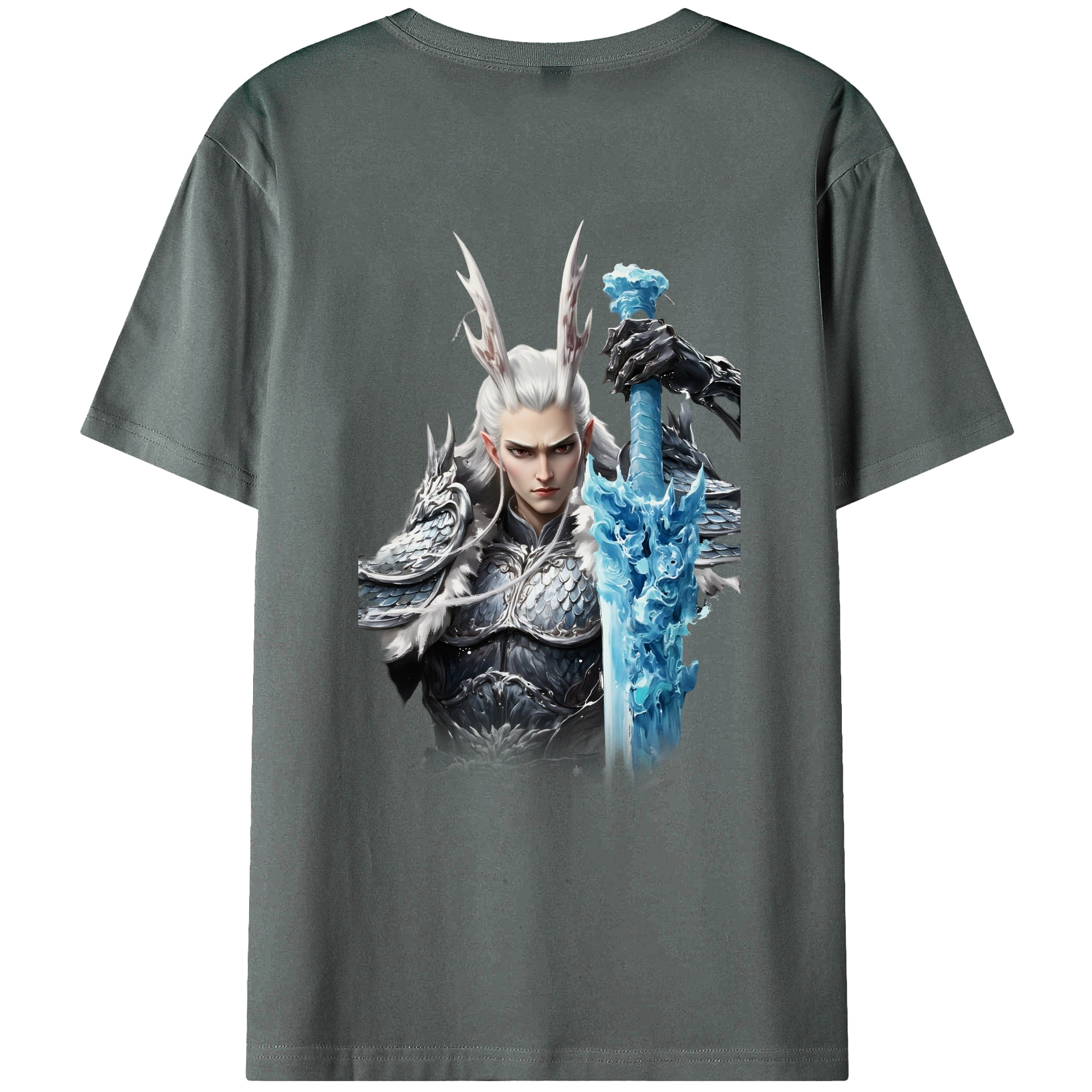 （画像用） Ne Zha 2 ナタ 魔童の大暴れ 綿100％半袖Tシャツ（背面プリント）